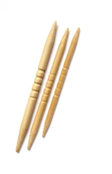 Aran-Hjælpepind i hvid bambus m. riller