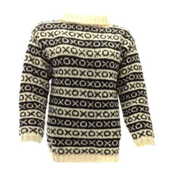 Gepard Nordic OXO Border Sweater, black/white