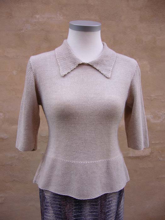 Gepard Sweater with moss-stitch edges