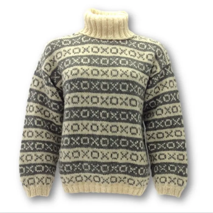 Gepard Nordiske mønsterborter, grå/råhvid sweater