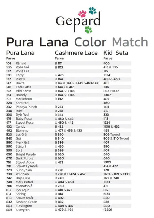 Color Match: Pura Lana